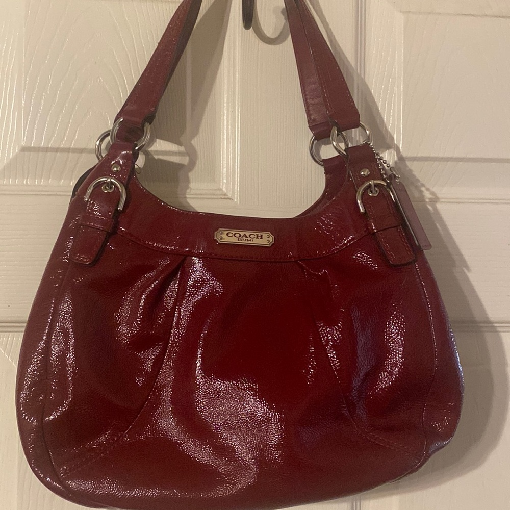 Coach  Red Patent Leather Satchel
